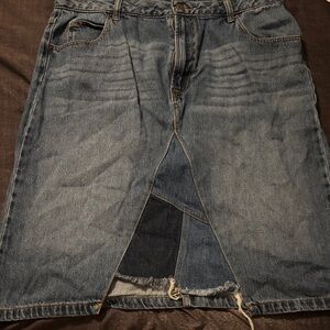 Time and Tru Womens Classic Blue Jean Skirt